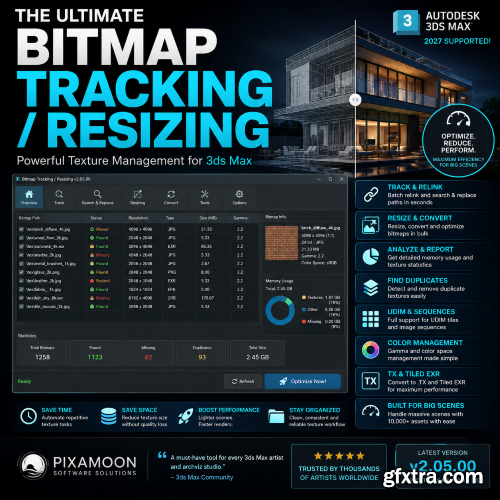 Pixamoon - Bitmap Tracking Resizing v2.05.02 for 3ds Max