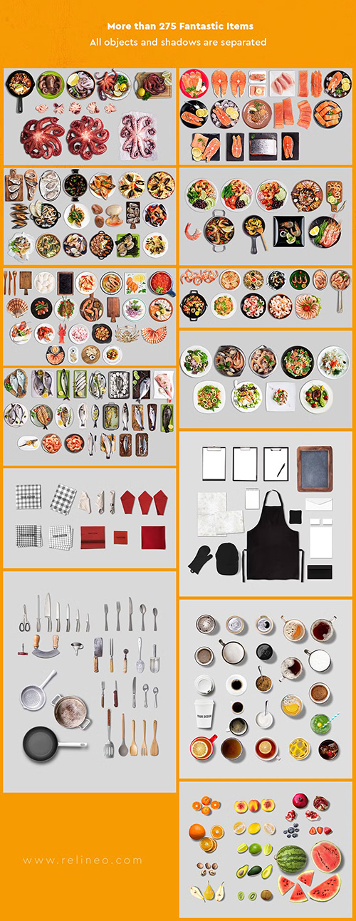 Seafood Scene and Mockup Creator 3738217