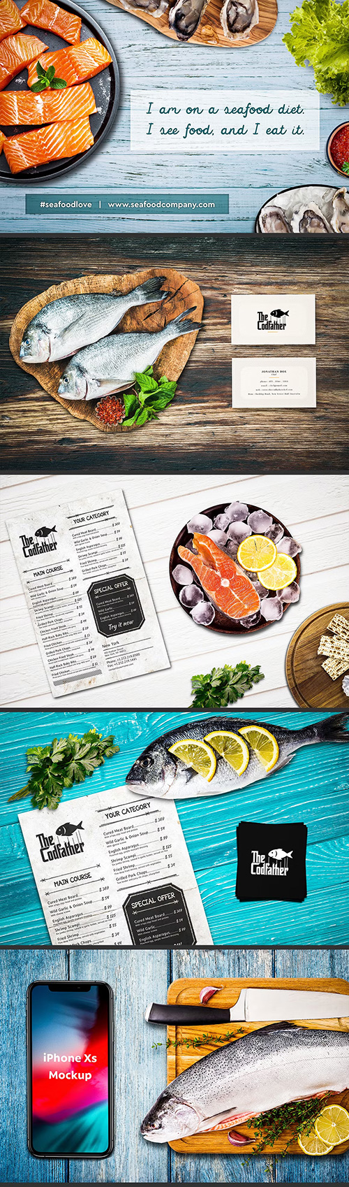 Seafood Scene and Mockup Creator 3738217