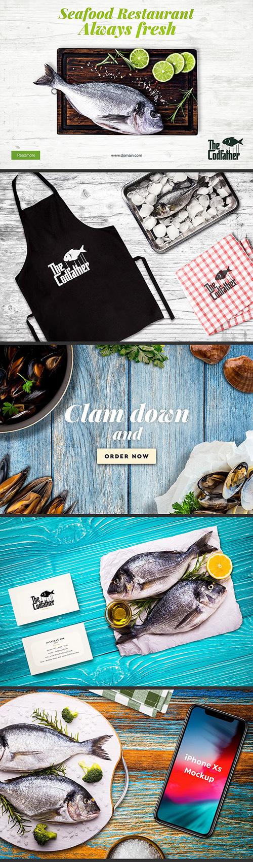 Seafood Scene and Mockup Creator 3738217