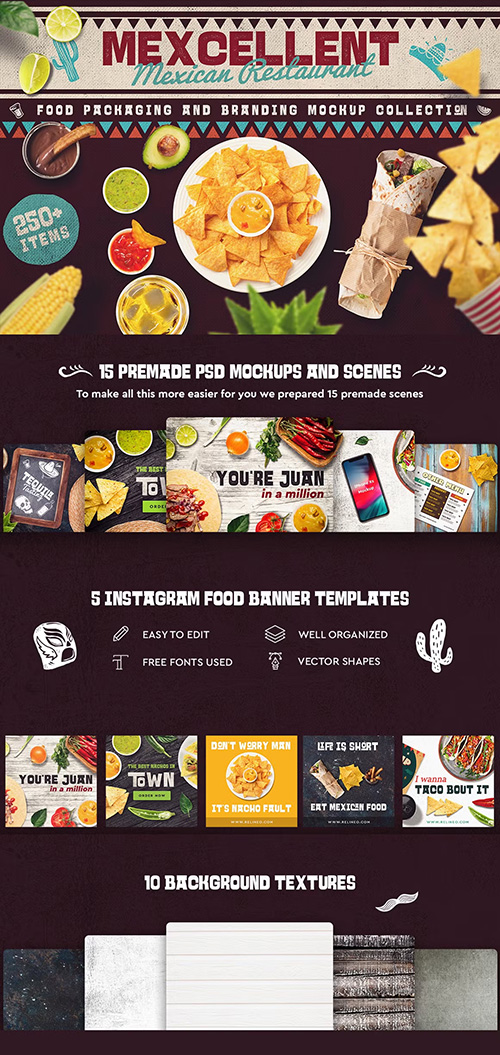 Mexican Food Scene & Mock-up Creator 3186706 Mexican Food Scene & Mock-up Creator 3186706