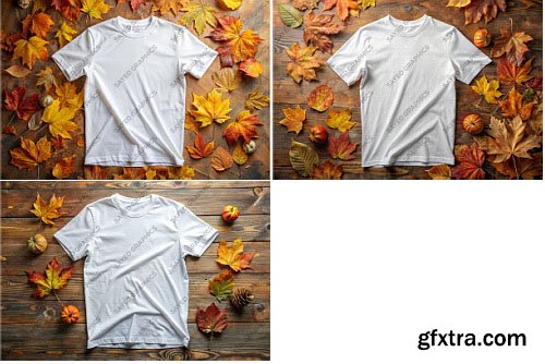 CreativeFabrica - Autumn T-Shirt Mockup Bundle