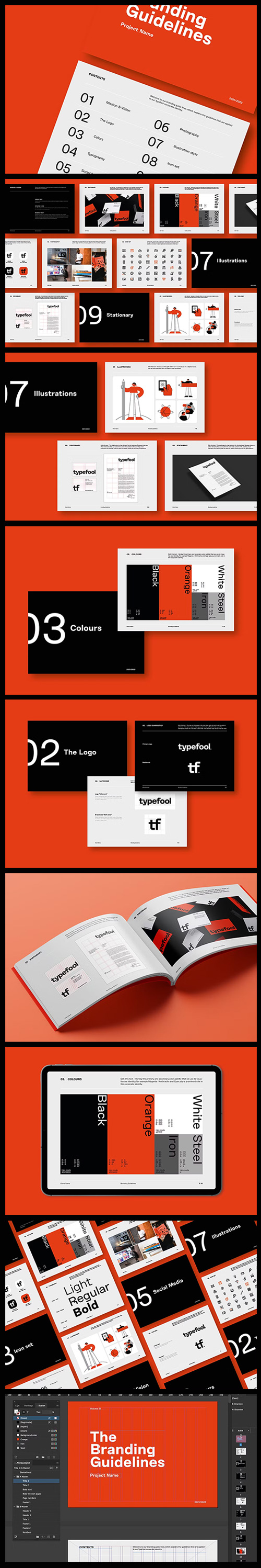 Branding Guidelines Template INDD, AI, PSD 6173358
