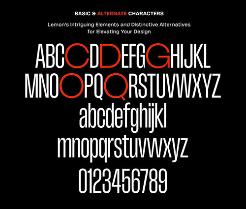 Lemon Typeface - 18 Styles & Variable