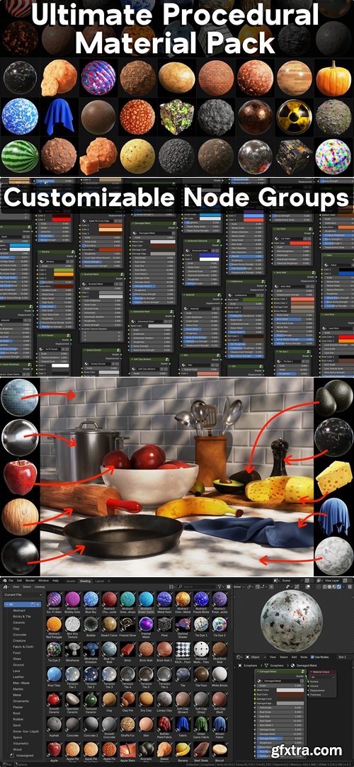 SuperhiveMarket - Ultimate Blender Procedural Material Pack