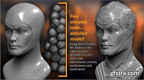 Artstation - Sci-Fi Maker 300 ZBrush Brushes And 150 Alphas