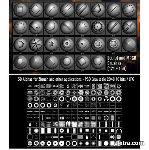 Artstation - Sci-Fi Maker 300 ZBrush Brushes And 150 Alphas
