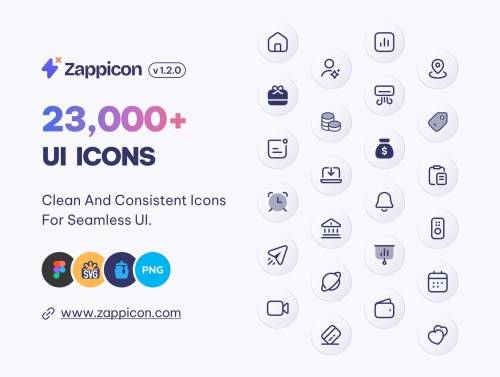 'Zappicon v1.2 - Clean & Consistent UI Icons Library' 'Zappicon v1.2 - Clean & Consistent UI Icons Library'