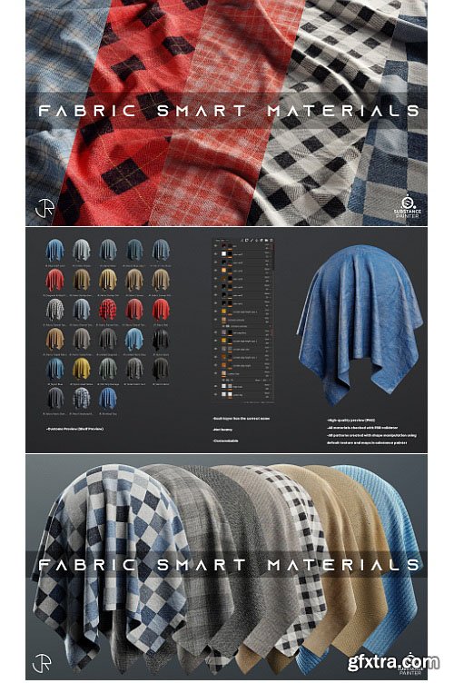 Artstation - High-Detailed Fabric Smart Materials for Substance Pianter