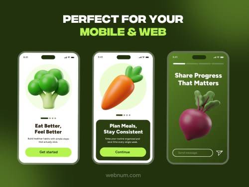 'Premium Vegetable 3D icons'