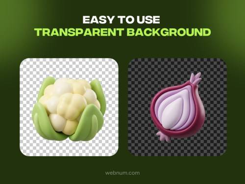 'Premium Vegetable 3D icons' 'Premium Vegetable 3D icons'