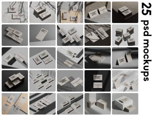 'Clean and Minimal Business Card Mockups'