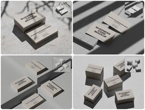 'Clean and Minimal Business Card Mockups'