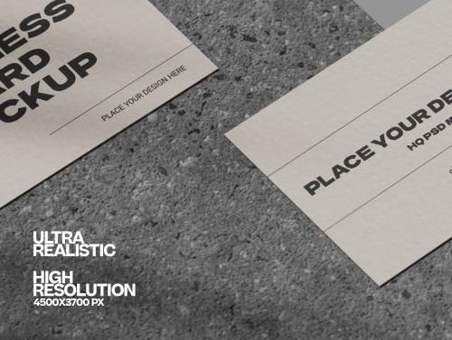 'Clean and Minimal Business Card Mockups'