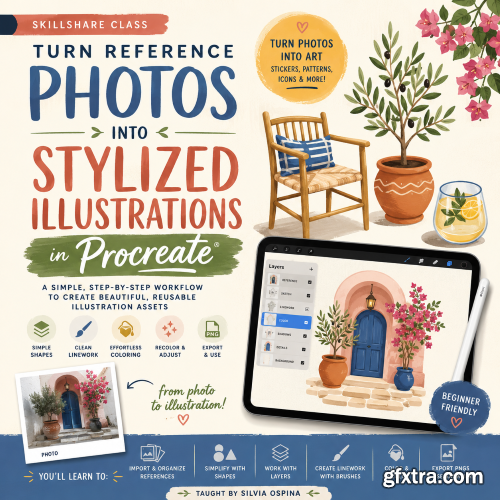 Skillshare - Turn Reference Photos into Stylized Illustrations in Procreate