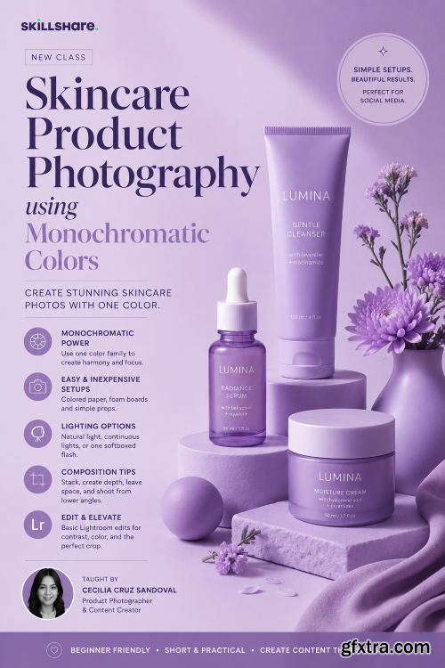 Skillshare - Skincare Product Photography using Monochromatic Colors