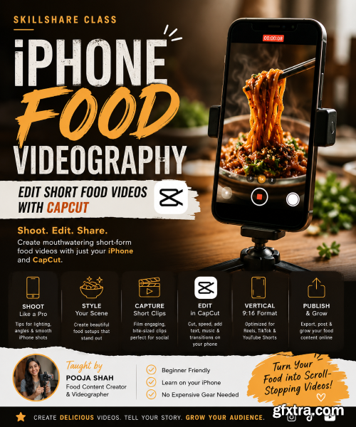 Skillshare - iPhone Food Videography: Edit Short Food Videos with CapCut