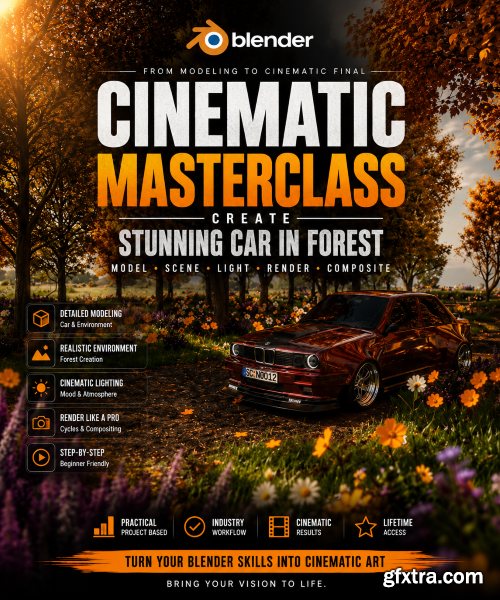 Udemy - Blender Cinematic Masterclass: Create Stunning Car in Forest