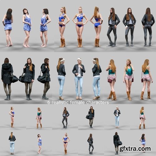 Polygonal Miniatures 3D People Collection