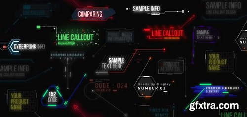 Pixflow - Cyberpunk Neon Glow Line Callouts