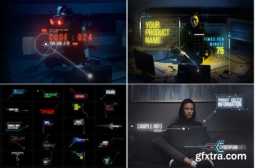 Pixflow - Cyberpunk Neon Glow Line Callouts
