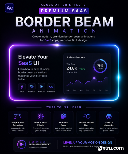 Udemy - After Effects: Premium SaaS Border Beam Animation