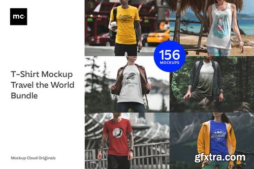 MockupCloud - T-Shirt Mockups Travel the World Bundle