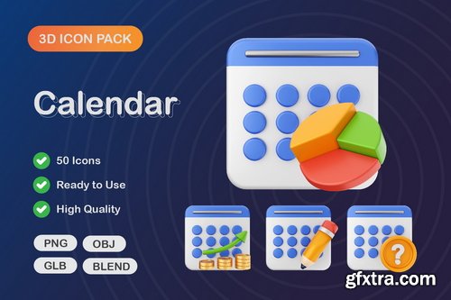 Iconscout - Calendar 3D Icon Pack