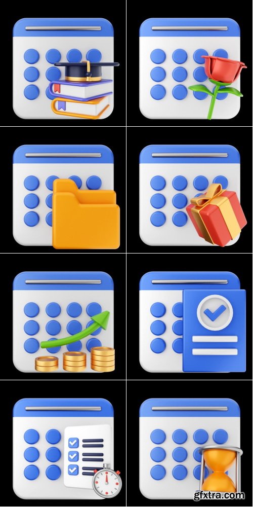 Iconscout - Calendar 3D Icon Pack