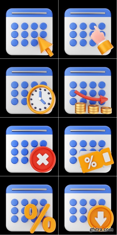 Iconscout - Calendar 3D Icon Pack