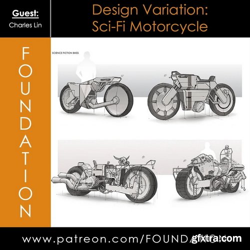 Gumroad - Foundation Patreon - Design Variation: Sci-fi Motorcycle with Charles Lin