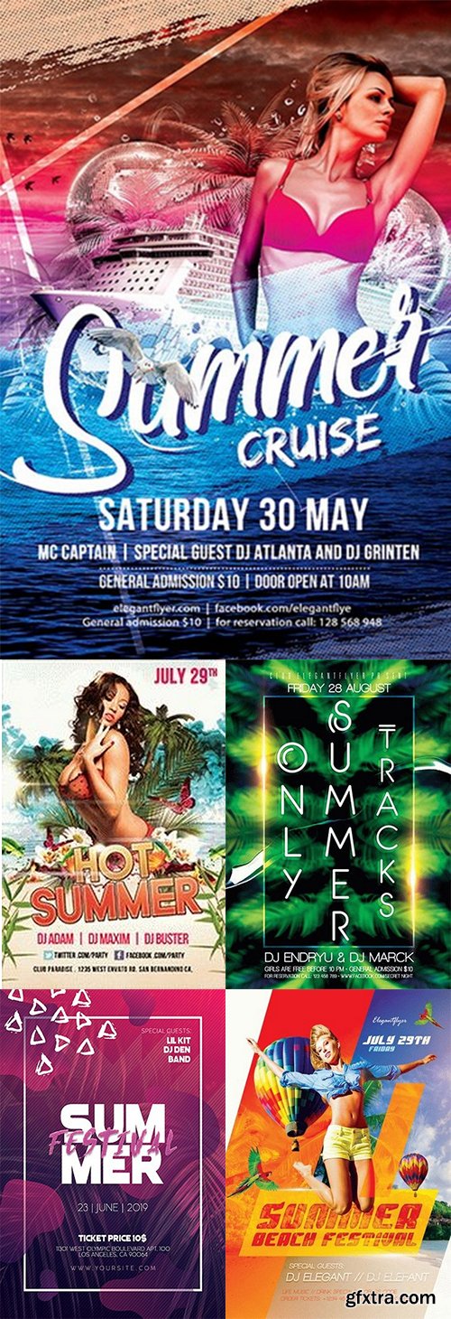 Summer Flyer Collection 54xPSD
