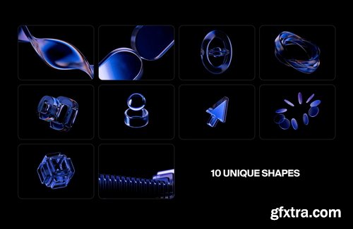 Wannathis - Glass abstract animated shapes vol.2