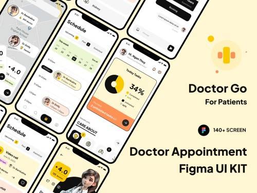 'Doctor Go For Patients - Doctor Appointment Figma UI Kit'