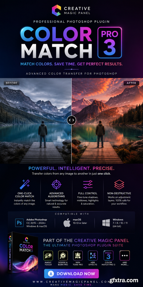Creative Magic Panel - Color Match Pro Plugin for Photoshop