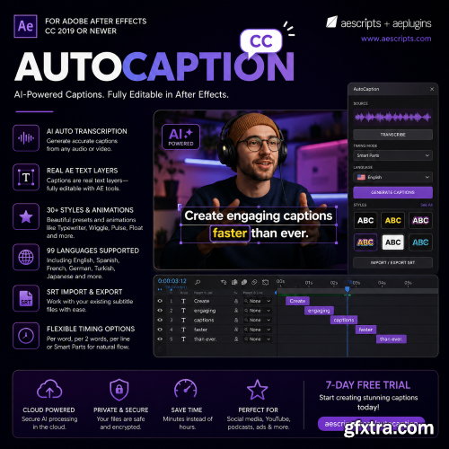Aescripts - AutoCaption v4.3.0