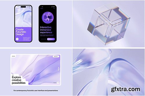 Wannathis - Glass abstract animated shapes