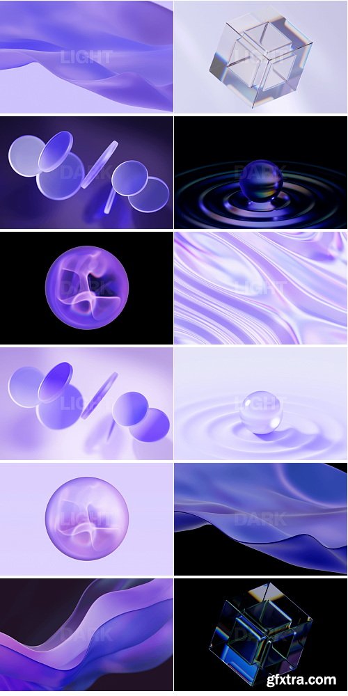 Wannathis - Glass abstract animated shapes