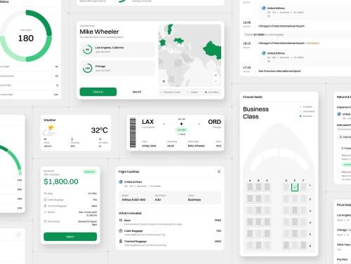 'Flight Management Cards UI Kit' 'Flight Management Cards UI Kit'