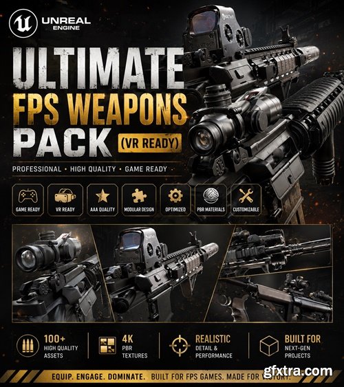 Unreal Engine - Ultimate FPS Weapons Pack (VR ready)