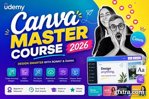 Udemy - Canva Master Course 2026 | Design Smarter with Ronny & Diana