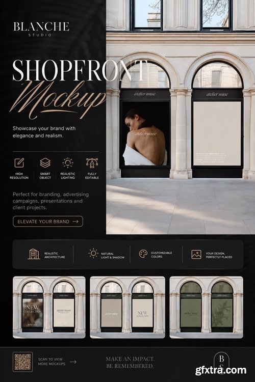 Blanche Studio - Shopfront Mockup