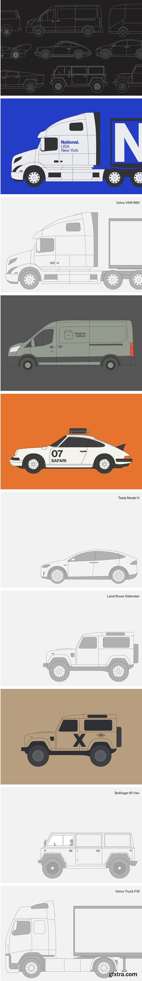Orbyt Studio - Outlined Cars