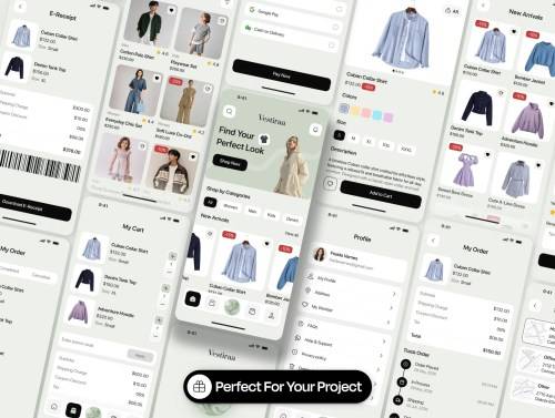 'Vestiraa – Fashion E-Commerce App UI Kit' 'Vestiraa – Fashion E-Commerce App UI Kit'