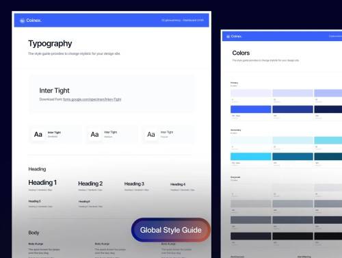 'Coinex: Cryptocurrency Dashboard UI Kit'