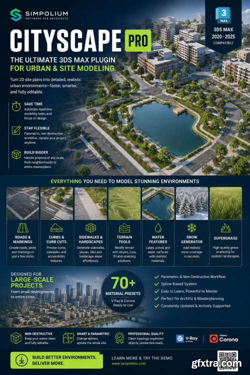 Simpolium - Cityscape Pro 2.1.7 for 3ds Max Simpolium - Cityscape Pro 2.1.7 for 3ds Max