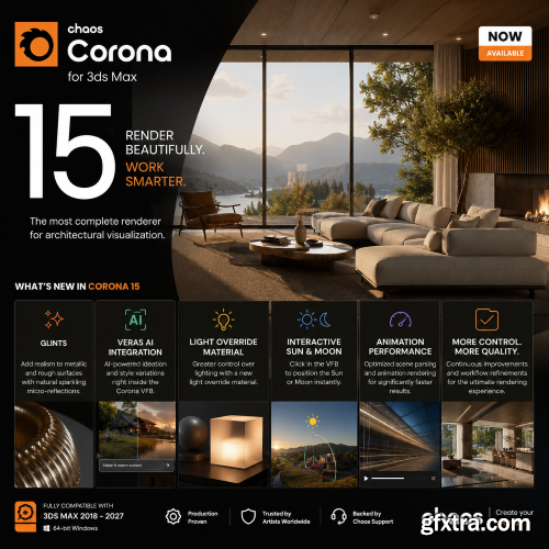 Chaos Corona 15 hotfix1 for 3ds Max Chaos Corona 15 hotfix1 for 3ds Max