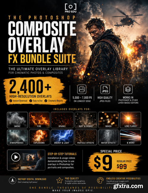 Pro EDU - The Photoshop Composite Overlay FX Bundle Suite