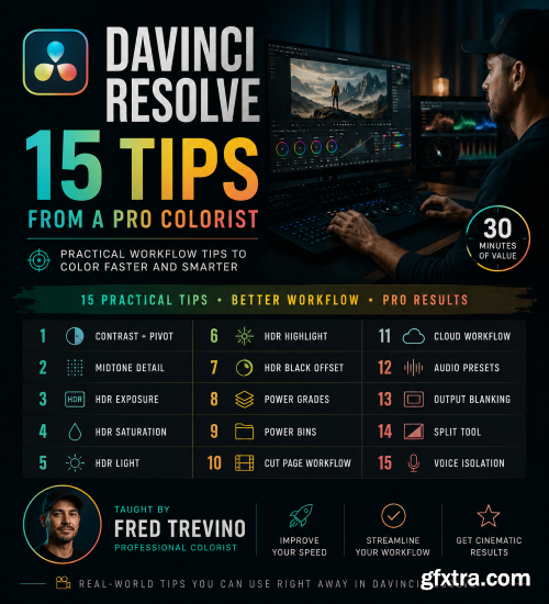 Skillshare - DaVinci Resolve: 15 Tips from a Pro Colorist Skillshare - DaVinci Resolve: 15 Tips from a Pro Colorist