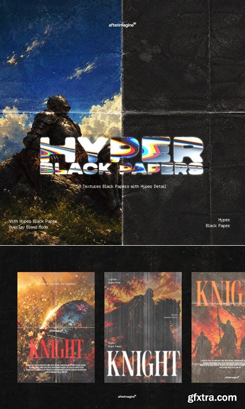Hyper Black Paper Texture Overlay Pack
